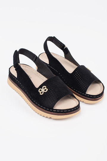 Sandali morbidi neri con... 2