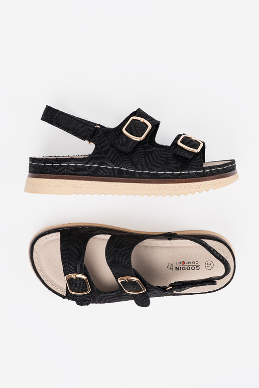 Sandali neri con elementi dorati Sandali neri con elementi dorati