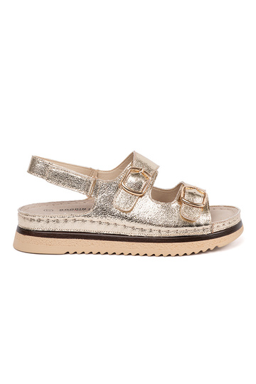 Sandali color oro con...