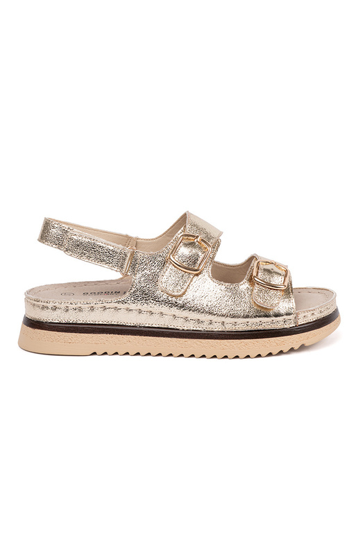 Sandali color oro con elementi dorati Sandali color oro con elementi dorati