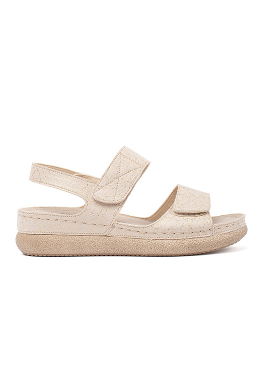 Sandali color avorio donna Velcro