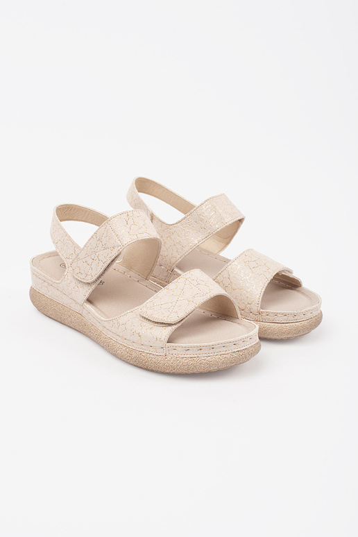 Sandali color avorio donna Velcro