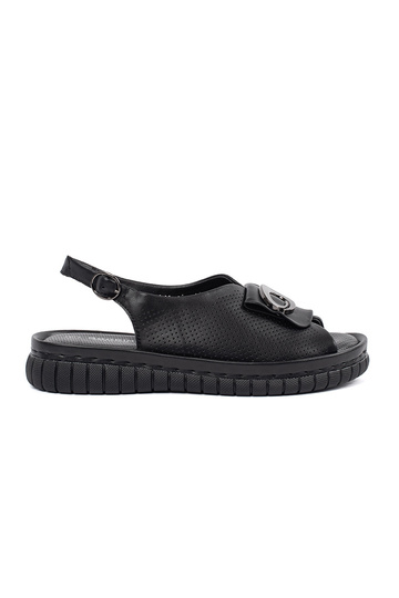 Sandali eleganti neri in pelle