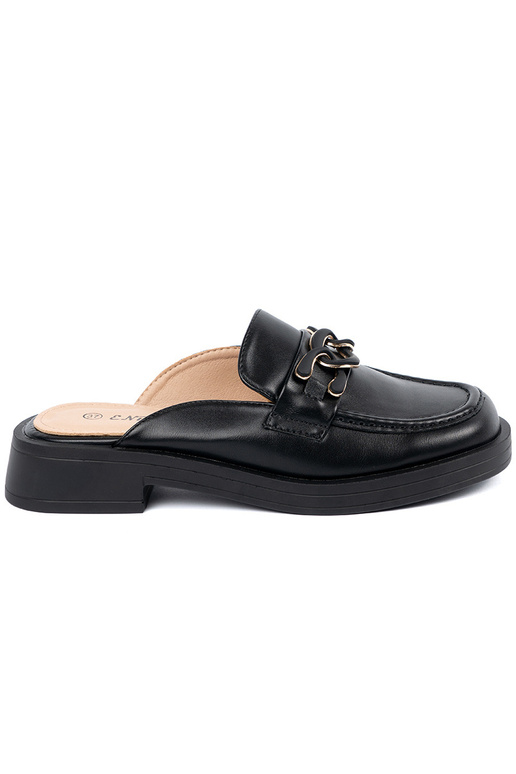 Pantofole nere in pelle sintetica con...