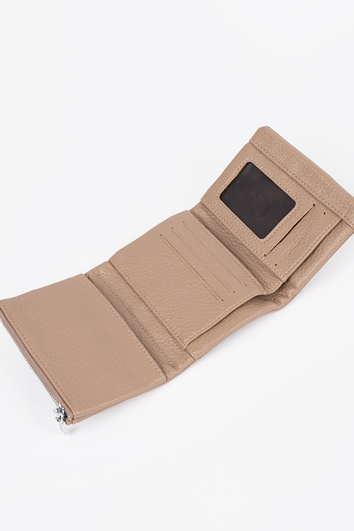 Portafoglio beige da donna in...