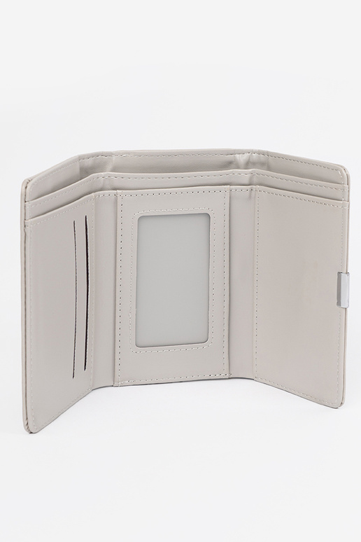 Portafoglio grigio da donna in ecopelle