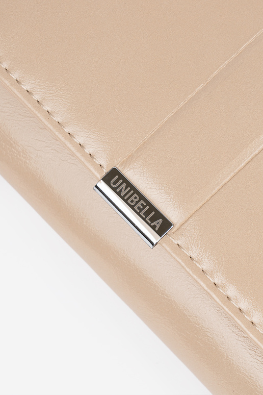 Portafoglio beige da donna in ecopelle