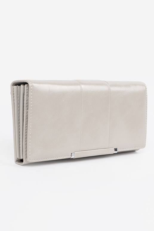 Elegante portafoglio grigio da donna