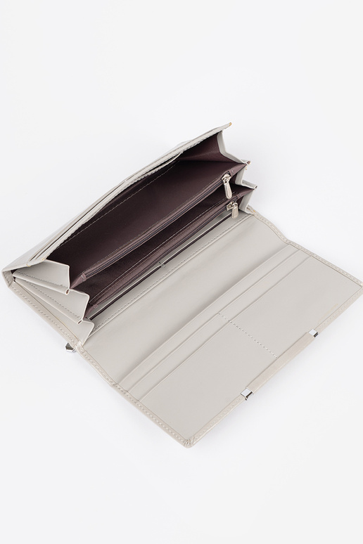 Elegante portafoglio grigio da donna