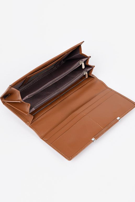 Elegante portafoglio marrone da donna