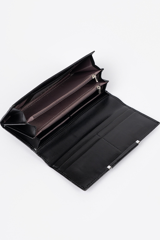 Elegante portafoglio nero da donna