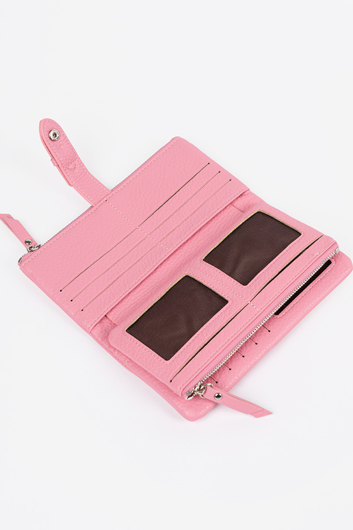 Portafoglio da donna rosa con scomparti