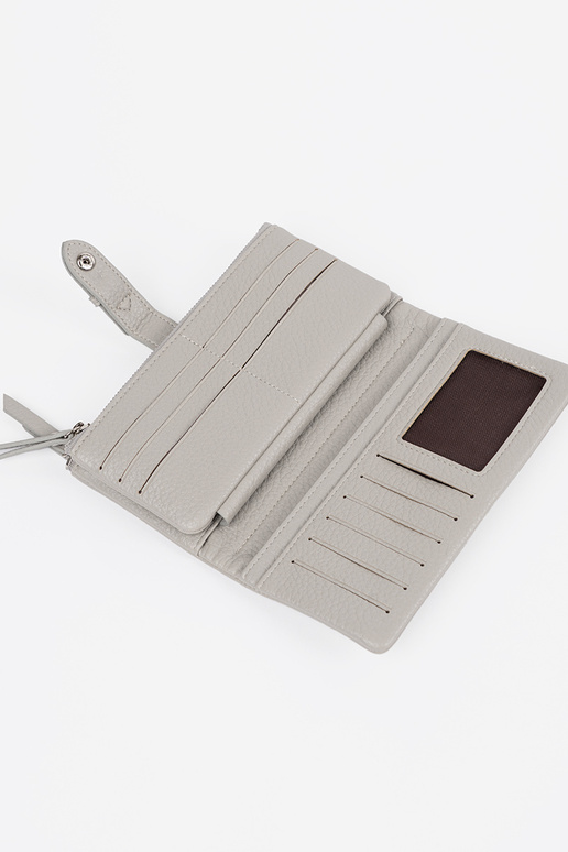Portafoglio grigio donna con scomparti