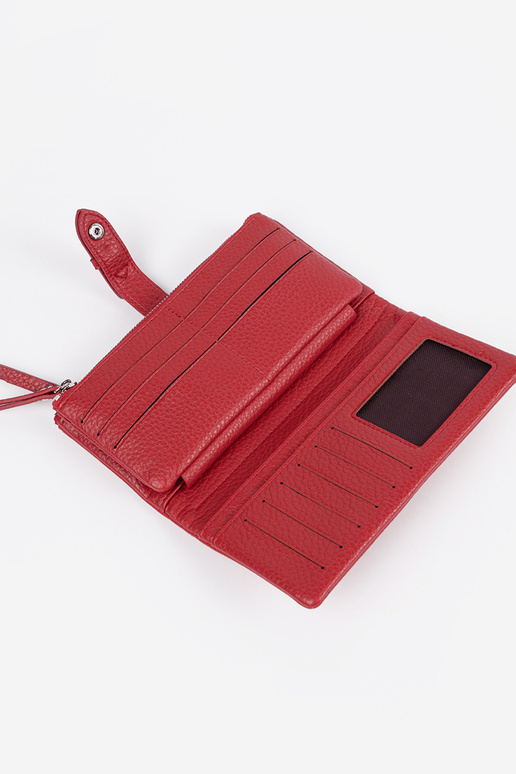 Portafoglio da donna rosso con scomparti
