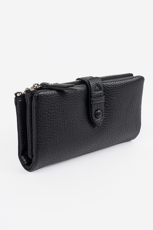 Portafoglio da donna nero con scomparti