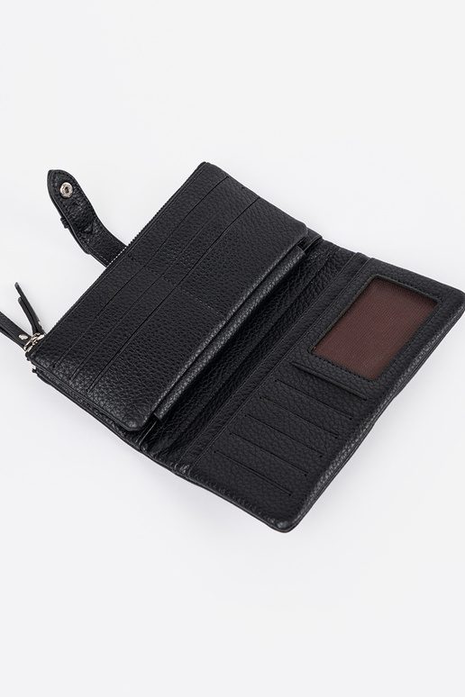 Portafoglio da donna nero con scomparti