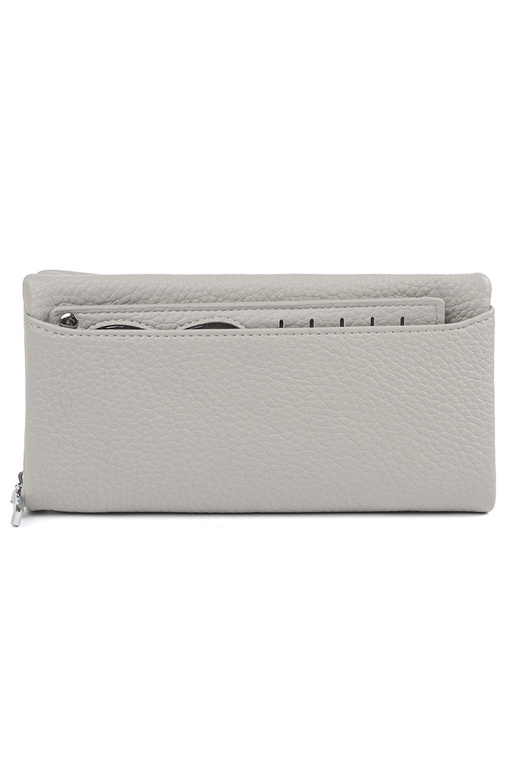 Portafoglio grande da donna color grigio