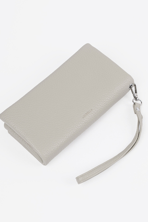 Portafoglio grande da donna color grigio