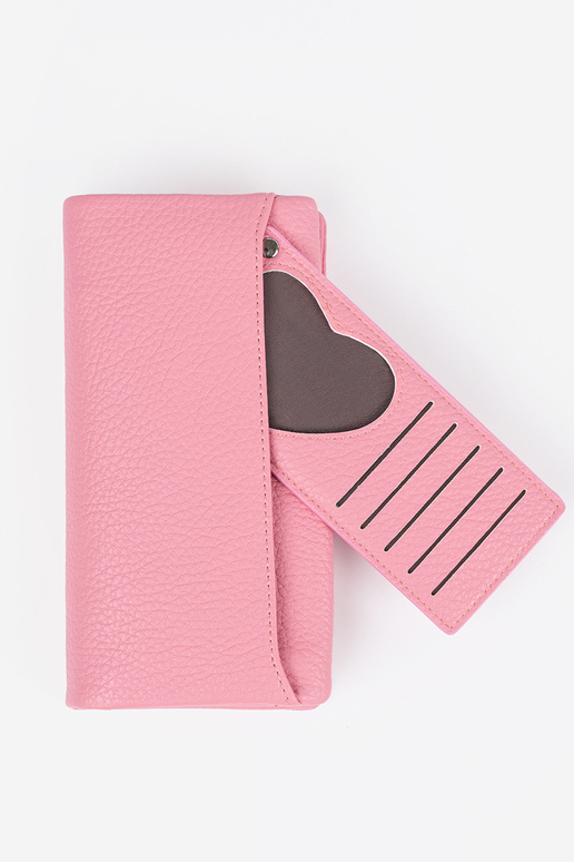 Portafoglio grande da donna color rosa