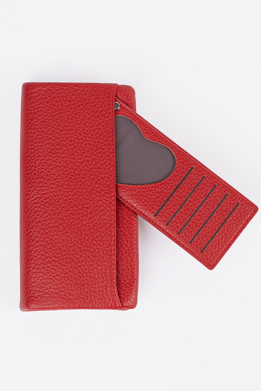 Portafoglio grande da donna rosso