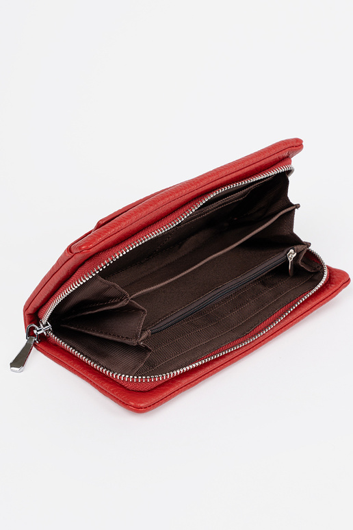 Portafoglio grande da donna rosso