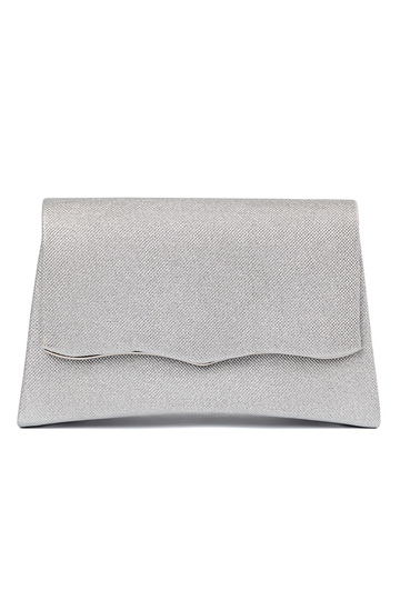 Borsa argentata con catena