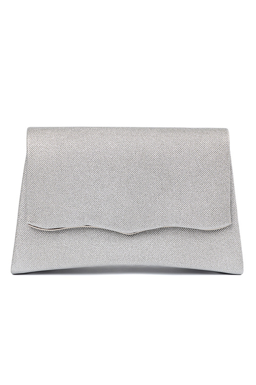 Borsa argentata con catena