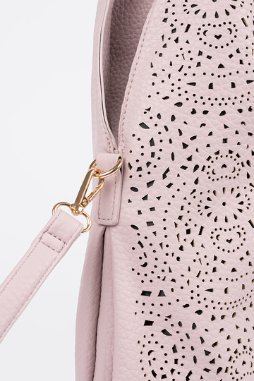 Borsa rosa traforata da donna 2