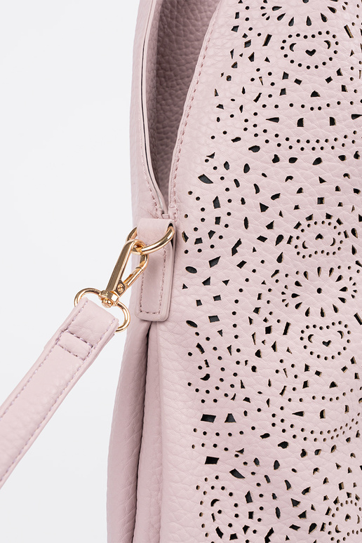 Borsa rosa traforata da donna