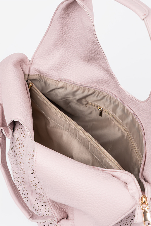 Borsa rosa traforata da donna