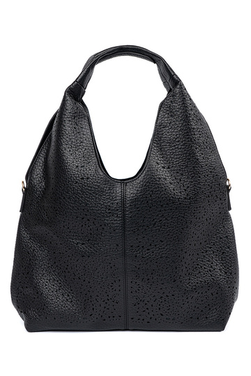 Borsa nera traforata da donna