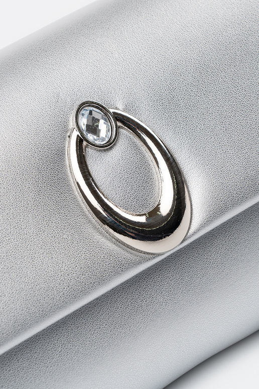 Borsa a tracolla color argento