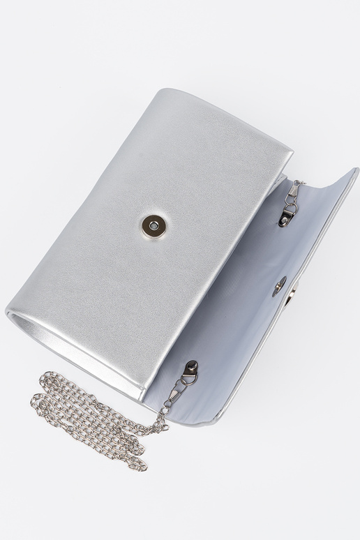 Borsa a tracolla color argento