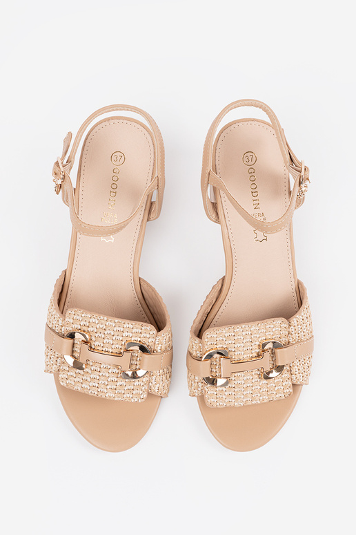 Sandali color sabbia per donna con...