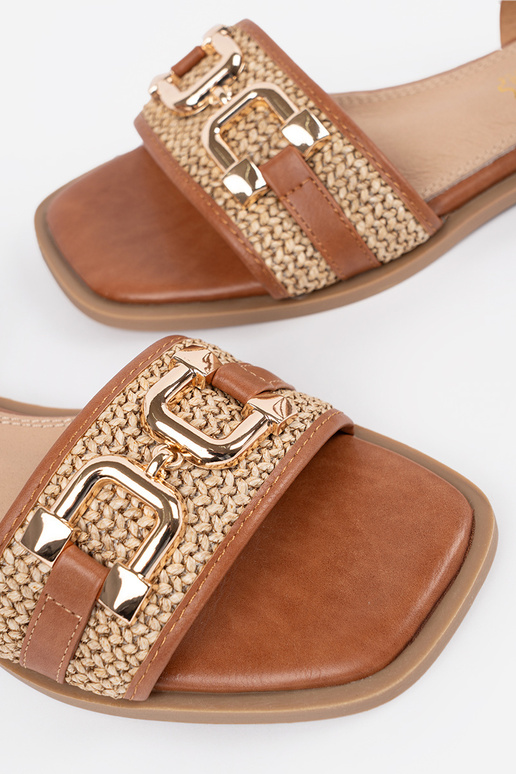 Sandali marroni per donna con soletta...