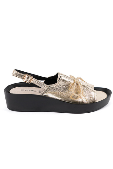 Sandali da donna dorati con...