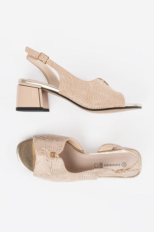 Sandali da donna color sabbia con...