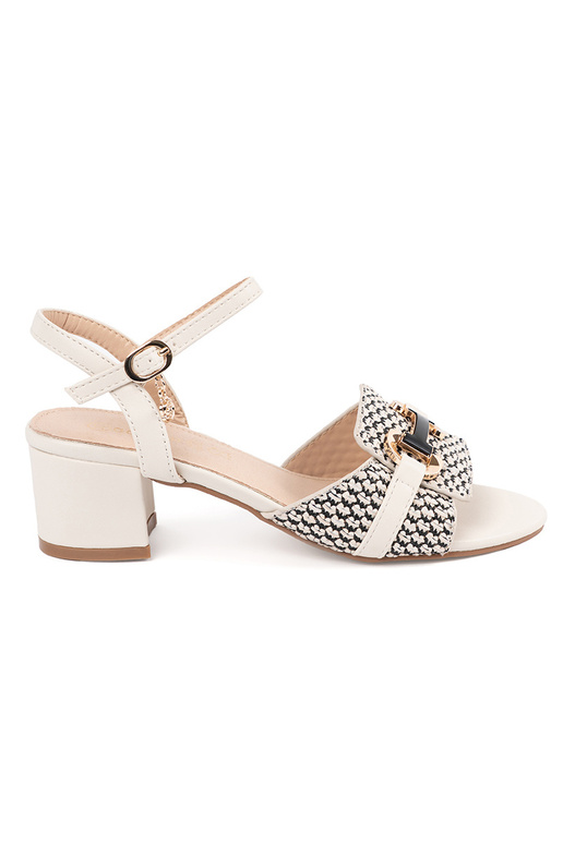 Sandali bianchi per donna con tacco...