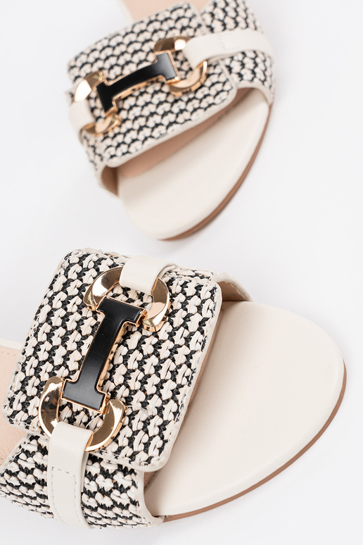 Sandali bianchi per donna con tacco...