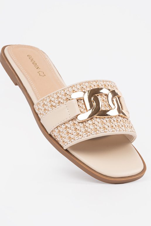 Ciabatte da donna color sabbia con... Ciabatte da donna color sabbia con...