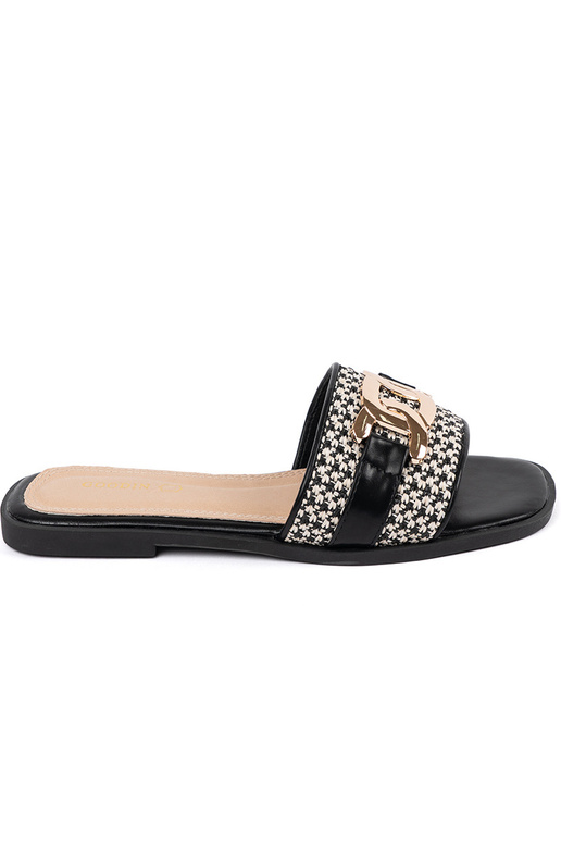 Ciabatte da donna bianche e nere con... Ciabatte da donna bianche e nere con...