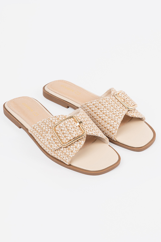 Ciabatte color sabbia con fibbie Ciabatte color sabbia con fibbie