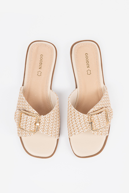 Ciabatte color sabbia con fibbie Ciabatte color sabbia con fibbie