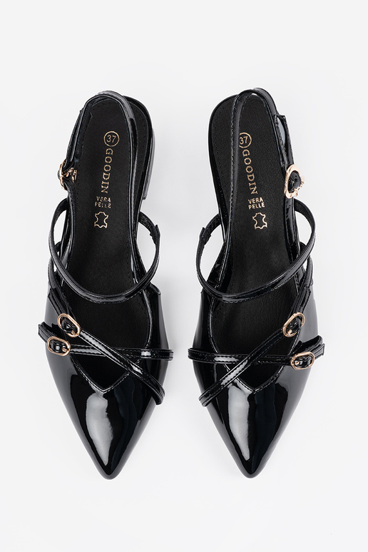 Décolleté laccate nere per donna con... Décolleté laccate nere per donna con...