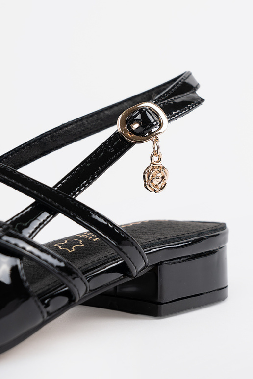 Décolleté laccate nere per donna con... Décolleté laccate nere per donna con...