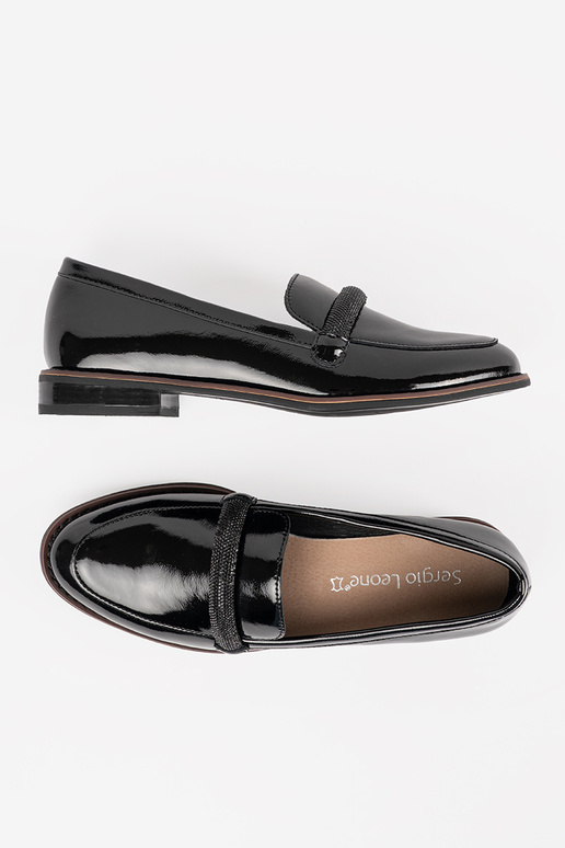 Mocassini neri da donna con soletta...