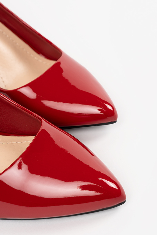 Scarpe col tacco rosse in pelle da...