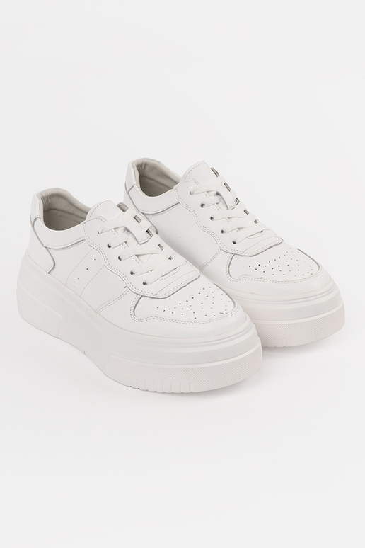 Sneakers bianche in pelle da donna...