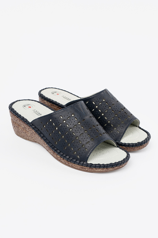 Ciabatte da donna con piattaforma blu