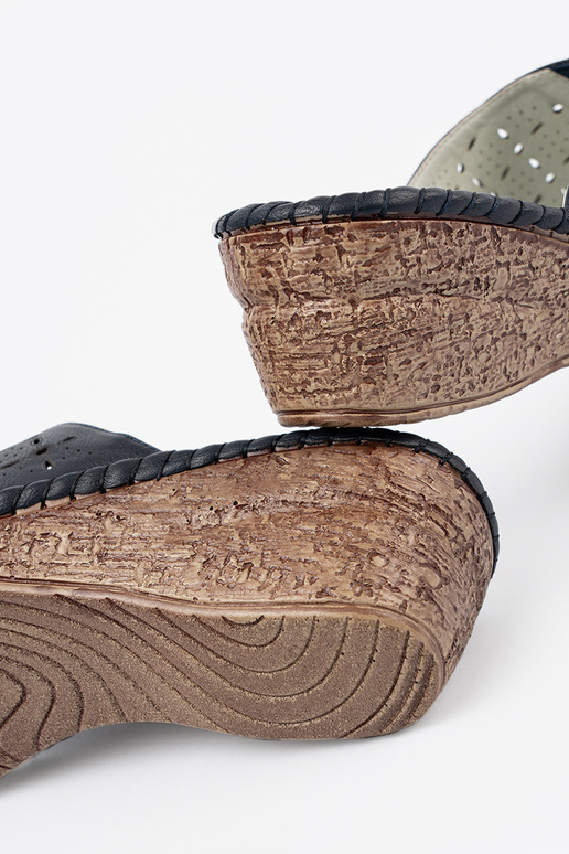 Ciabatte da donna con piattaforma blu